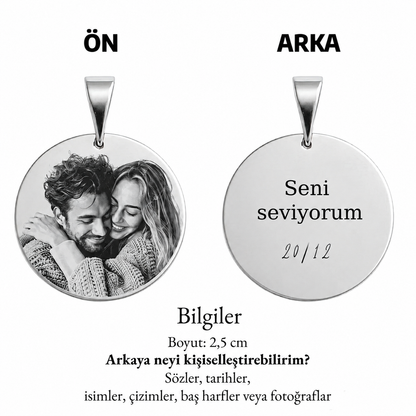 Kişiye Özel Fotoğraf Kolye Sevgiliye Hediye