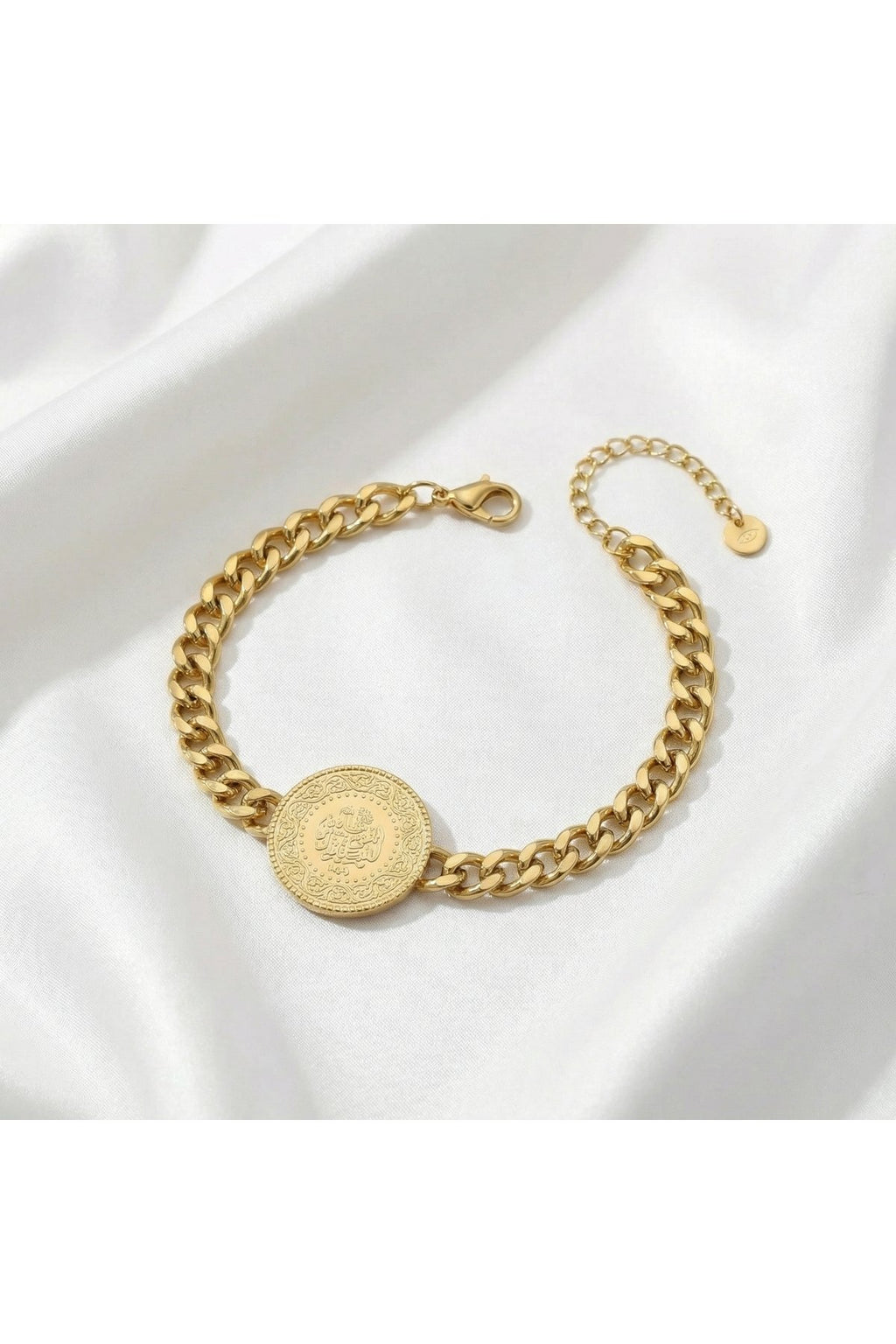 Paslanmaz Çelik Bileklik Gold Renk Tuğra Kadın Bileklik
