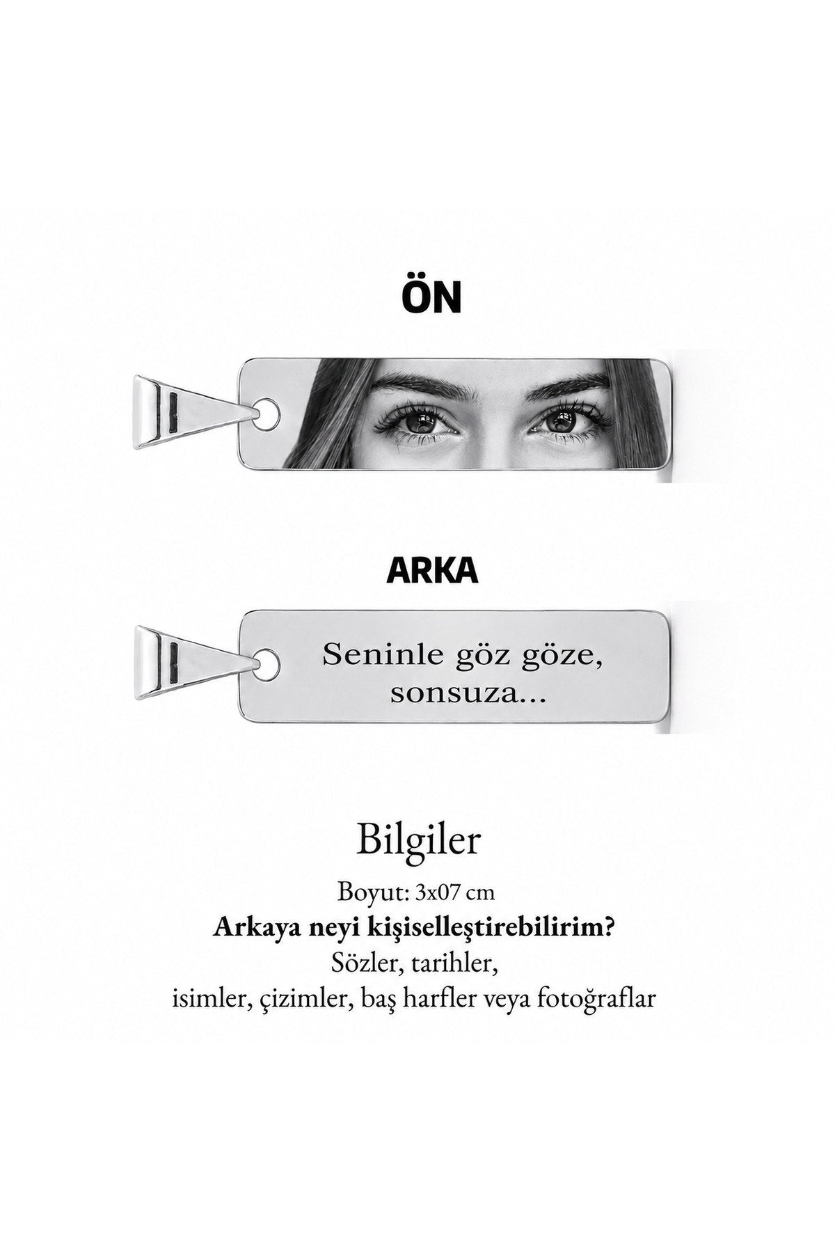 Kişiye Özel Göz Kolye Fotoğraf Kolye Sevgiliye Hediye